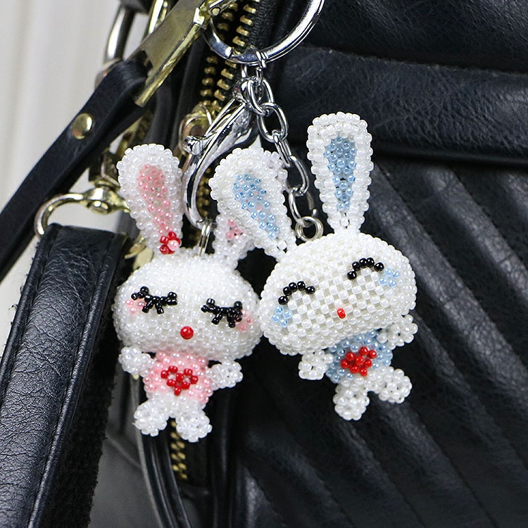 Luxury Bags Made In China - Breloque de sac lapin perlé fait