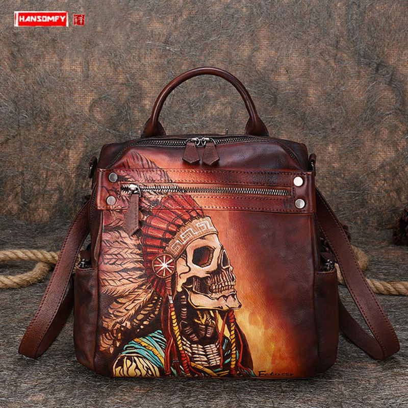 Luxury Bags Hand Painted - Nouveau Sac à Dos Femme en