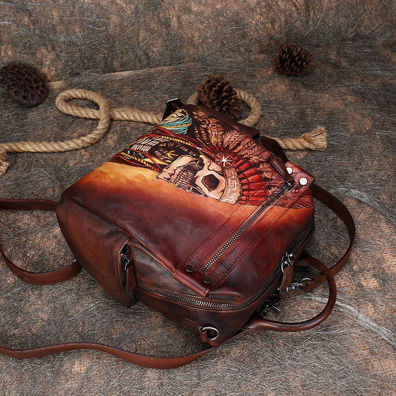 Nouveau Sac à Dos Femme en Cui - Luxury Bags Hand Painted avis et prix